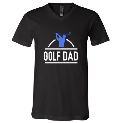 Golf Dad Best Dad By Par Gift For Dad Father's Day V-Neck T-Shirt