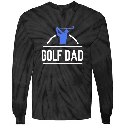 Golf Dad Best Dad By Par Gift For Dad Father's Day Tie-Dye Long Sleeve Shirt