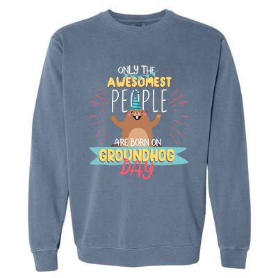 Groundhog Day Birthday 2021 Groundhog Lovers Gifts Garment-Dyed Sweatshirt