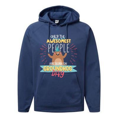 Groundhog Day Birthday 2021 Groundhog Lovers Gifts Performance Fleece Hoodie