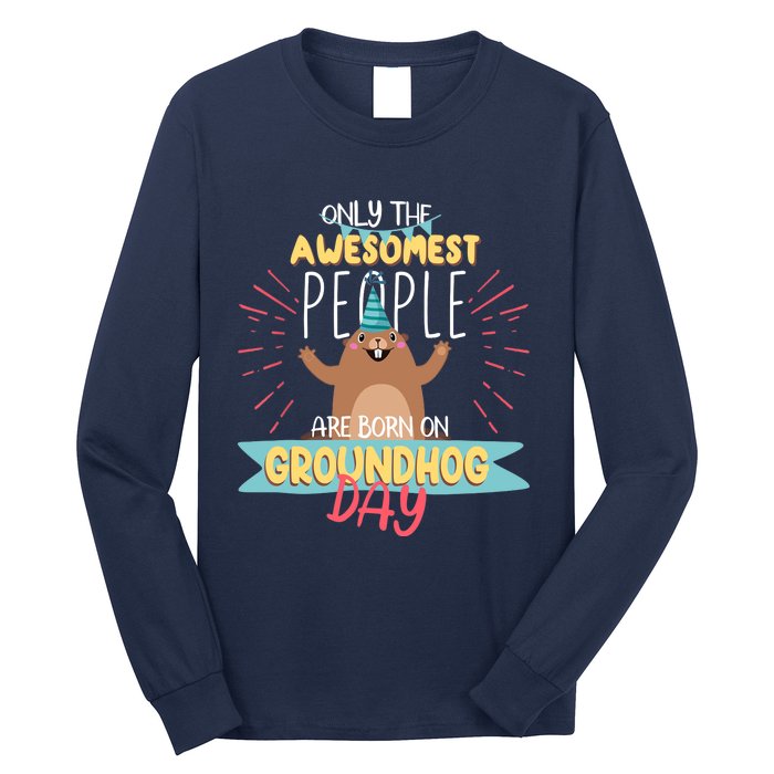 Groundhog Day Birthday 2021 Groundhog Lovers Gifts Long Sleeve Shirt