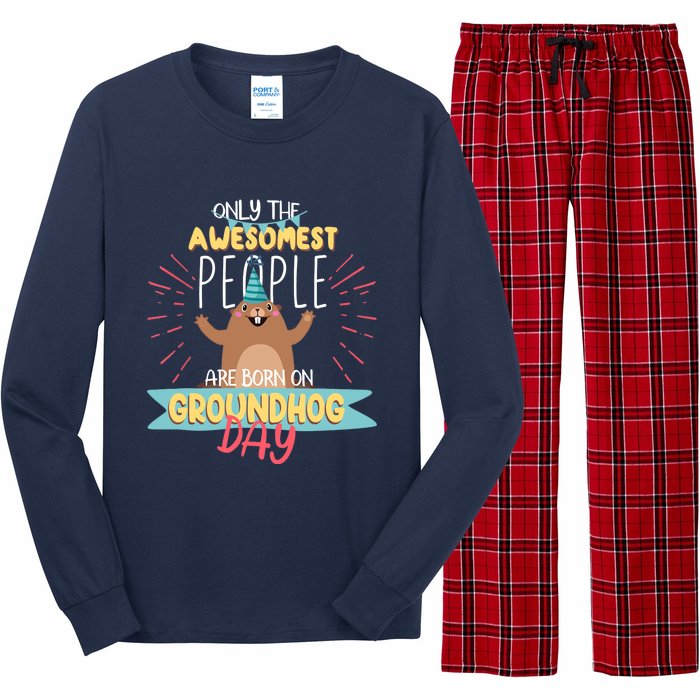 Groundhog Day Birthday 2021 Groundhog Lovers Gifts Long Sleeve Pajama Set