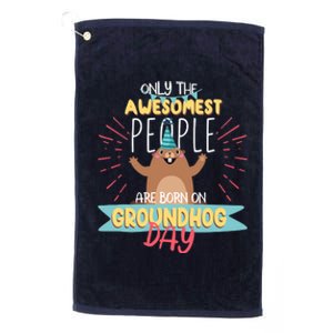 Groundhog Day Birthday 2021 Groundhog Lovers Gifts Platinum Collection Golf Towel