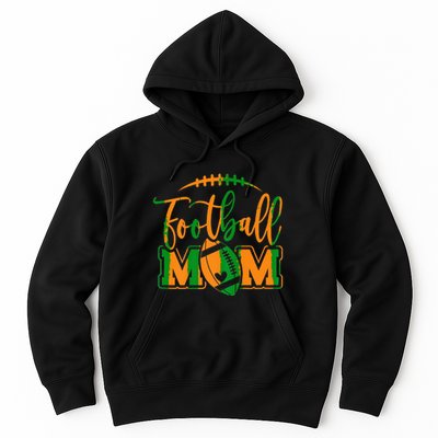 Game Day Black And Orange High School Football Football Mom Hoodie