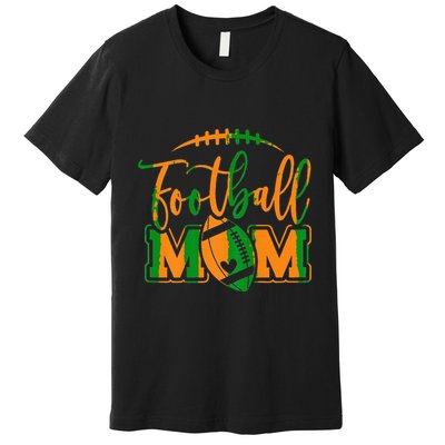 Game Day Black And Orange High School Football Football Mom Premium T-Shirt