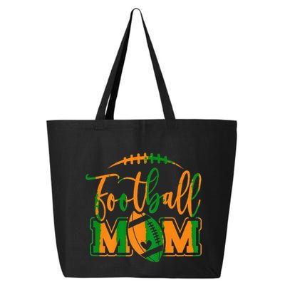 Game Day Black And Orange High School Football Football Mom 25L Jumbo Tote