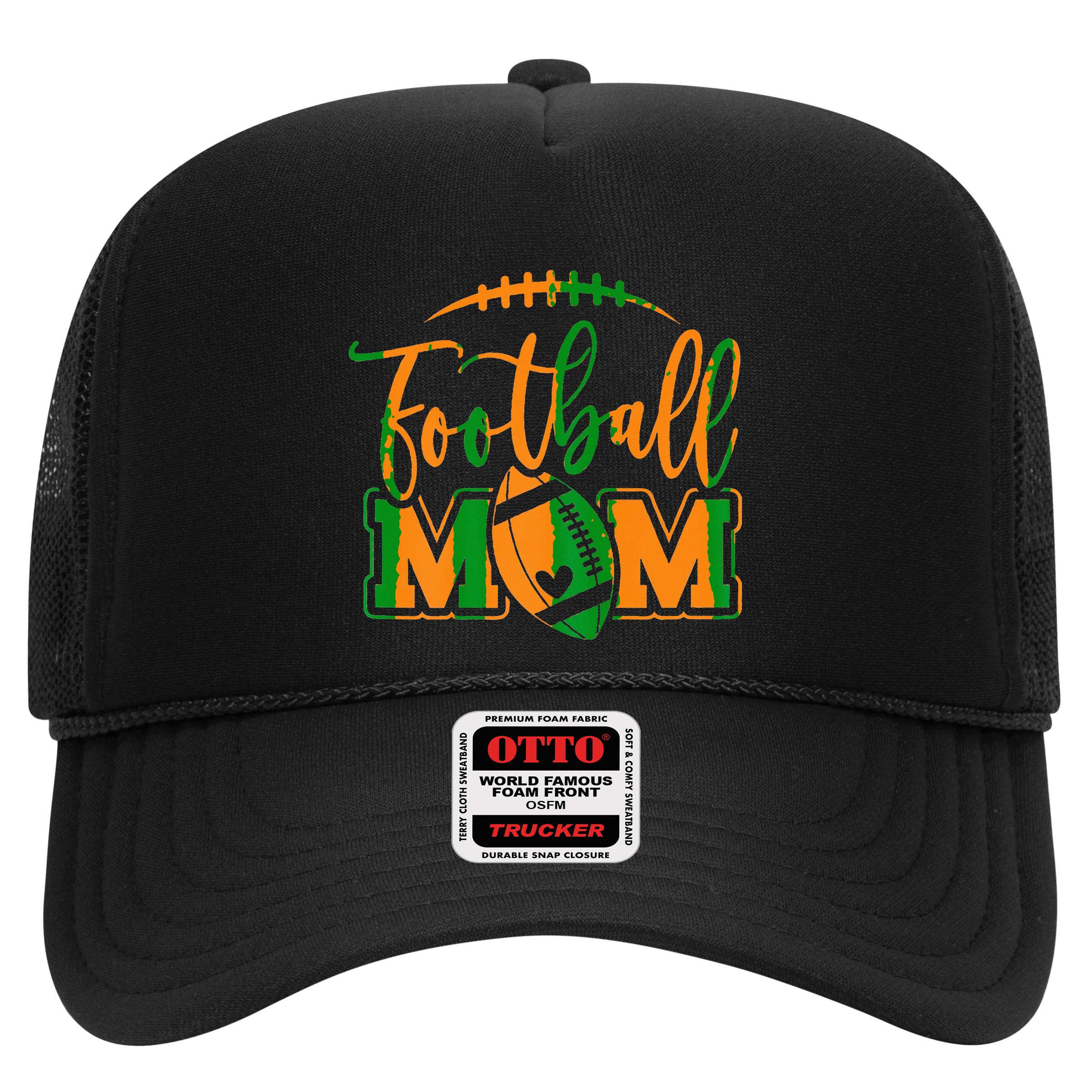 Game Day Black And Orange High School Football Football Mom Hat