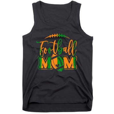 Game Day Black And Orange High School Football Football Mom Tank Top