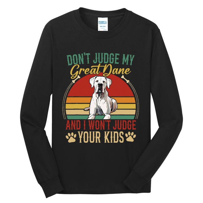 Great Dane Breeders Gentle Dog Fur Parent German Mastiff Tall Long Sleeve T-Shirt