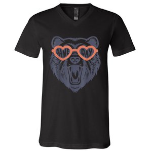 Game Day Bear V-Neck T-Shirt