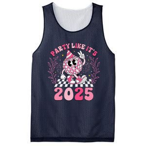 Groovy Disco Ball Party Like ItS 2025 Happy New Year 2025 Mesh Reversible Basketball Jersey Tank