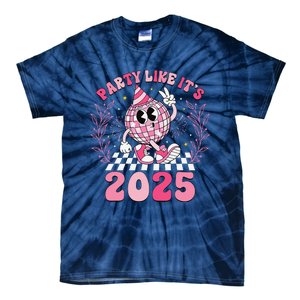 Groovy Disco Ball Party Like ItS 2025 Happy New Year 2025 Tie-Dye T-Shirt