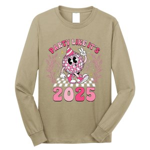 Groovy Disco Ball Party Like ItS 2025 Happy New Year 2025 Long Sleeve Shirt