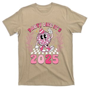 Groovy Disco Ball Party Like ItS 2025 Happy New Year 2025 T-Shirt