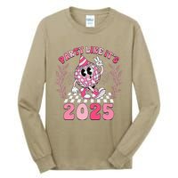 Groovy Disco Ball Party Like ItS 2025 Happy New Year 2025 Tall Long Sleeve T-Shirt