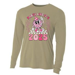 Groovy Disco Ball Party Like ItS 2025 Happy New Year 2025 Cooling Performance Long Sleeve Crew