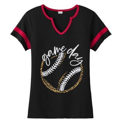 Game Day Baseball Baseball Life Softball Life For Mom Ladies Halftime Notch Neck Tee