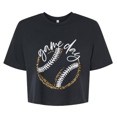 Game Day Baseball Baseball Life Softball Life For Mom Bella+Canvas Jersey Crop Tee