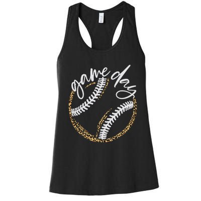 Game Day Baseball Baseball Life Softball Life For Mom Women's Racerback Tank