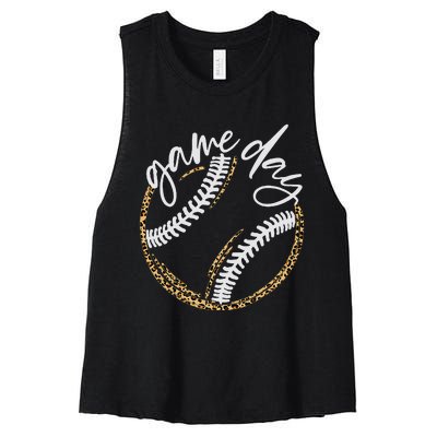 Game Day Baseball Baseball Life Softball Life For Mom Women's Racerback Cropped Tank