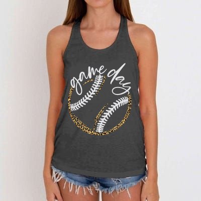 Game Day Baseball Baseball Life Softball Life For Mom Women's Knotted Racerback Tank