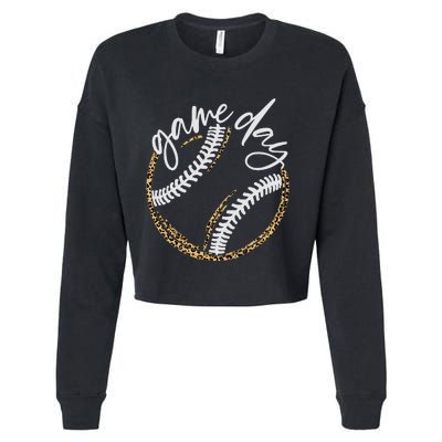 Game Day Baseball Baseball Life Softball Life For Mom Cropped Pullover Crew