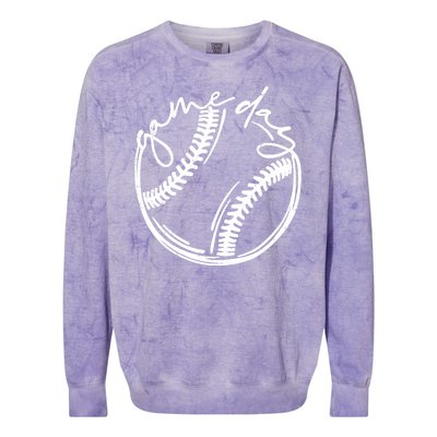 Game Day Baseball Colorblast Crewneck Sweatshirt