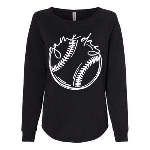 Game Day Baseball Womens California Wash Sweatshirt