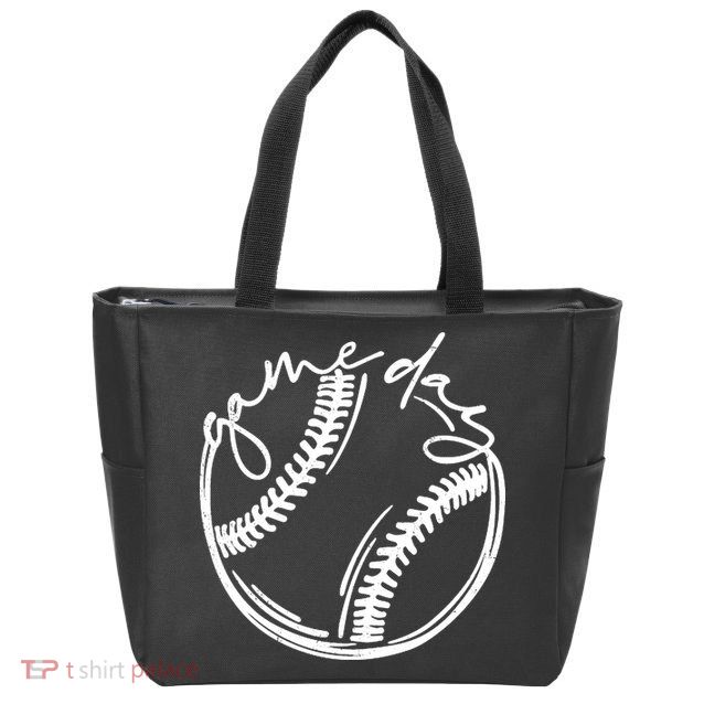 Game Day Baseball Zip Tote Bag