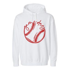 Game Day Baseball Garment-Dyed Fleece Hoodie