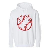 Game Day Baseball Garment-Dyed Fleece Hoodie