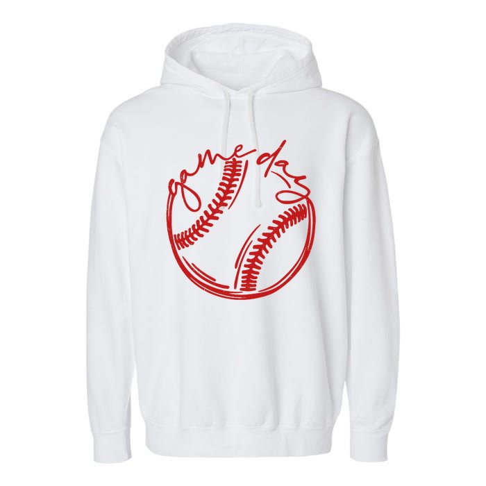 Game Day Baseball Garment-Dyed Fleece Hoodie