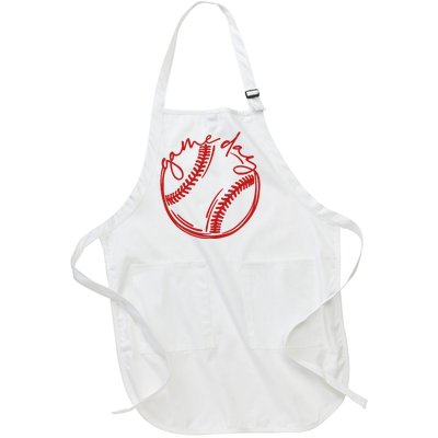 Game Day Baseball Full-Length Apron With Pockets