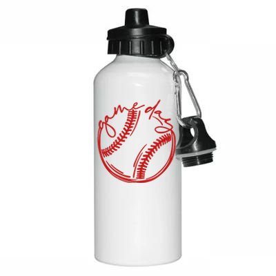 Game Day Baseball Aluminum Water Bottle