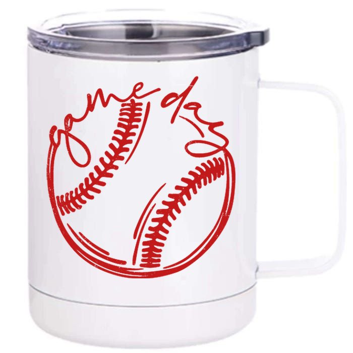 Game Day Baseball 12 oz Stainless Steel Tumbler Cup