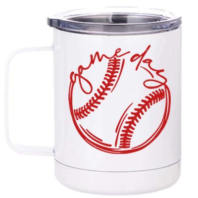 Game Day Baseball 12 oz Stainless Steel Tumbler Cup