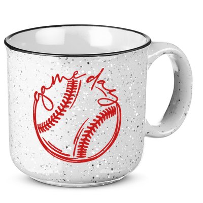 Game Day Baseball 15oz Campfire Ceramic Mug