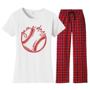 Game Day Baseball Women's Flannel Pajama Set