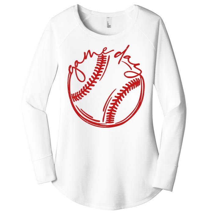 Game Day Baseball Women's Perfect Tri Tunic Long Sleeve Shirt