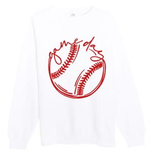 Game Day Baseball Premium Crewneck Sweatshirt