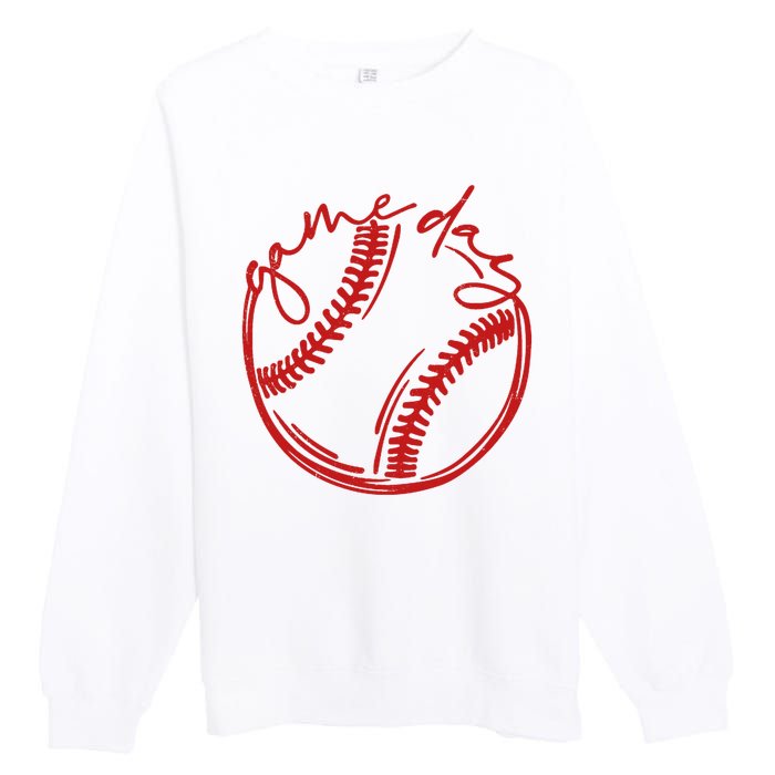 Game Day Baseball Premium Crewneck Sweatshirt