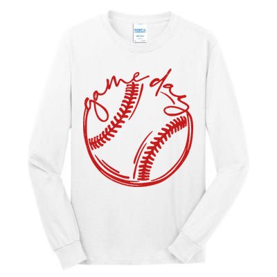 Game Day Baseball Tall Long Sleeve T-Shirt