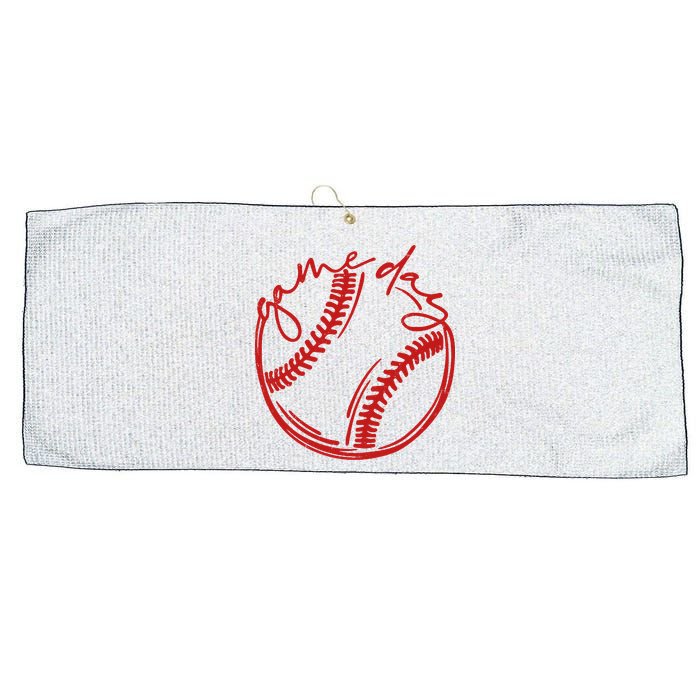 Game Day Baseball Large Microfiber Waffle Golf Towel