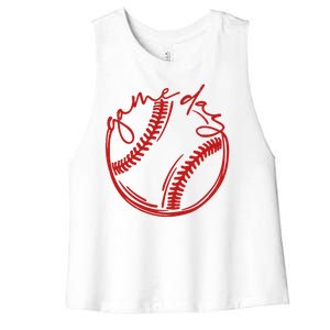 Game Day Baseball Women's Racerback Cropped Tank