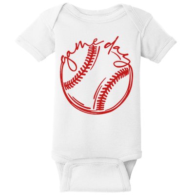 Game Day Baseball Baby Bodysuit