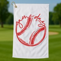 Game Day Baseball Golf Towel