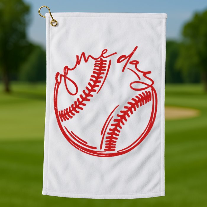 Game Day Baseball Golf Towel