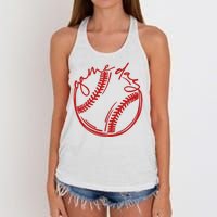 Game Day Baseball Women's Knotted Racerback Tank