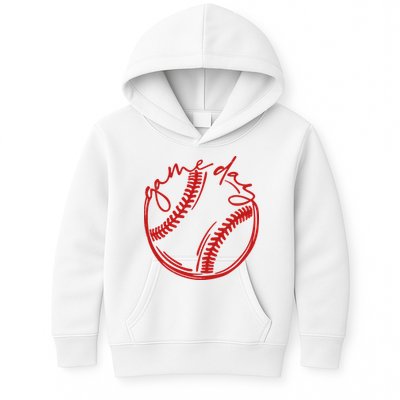 Game Day Baseball Kids Hoodie