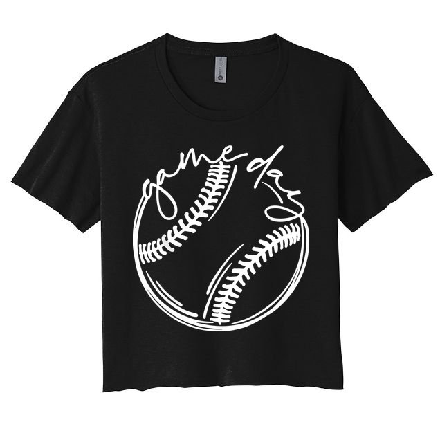 Game Day Baseball Baseball Life, Softball Life For Mom Crop Top